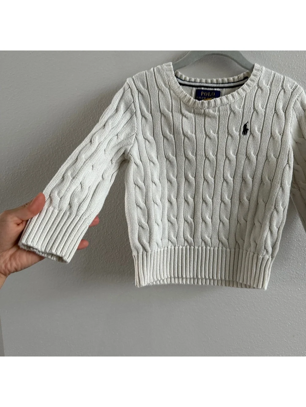 Polo Ralph Lauren Brige Knitted Sweater Cream Size 2T